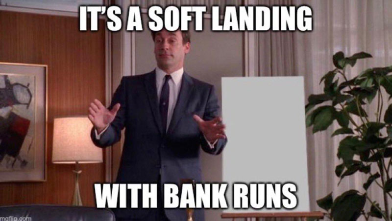 Soft landing with bank runs